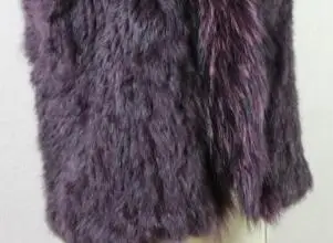 purple 17 цветов, женский жилет с натуральным кроличьим мехом для девочек, куртка на весну и зиму, теплый вязаный жилет с натуральным кроличьим мехом, черный и бежевый цвета - Цвет: purple