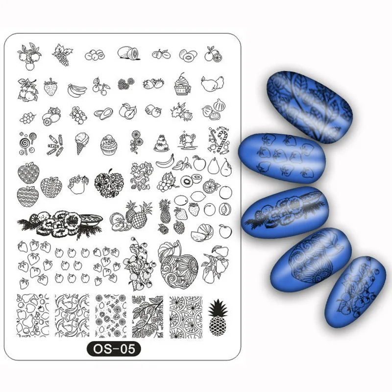 Плюс ногтей штамповки пластины цветок мультфильм персонаж леопард тигр кошка