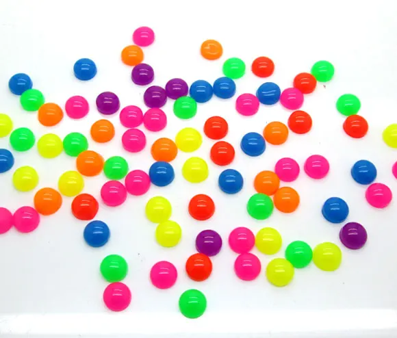 100 шт. 6 мм Смешанные Круглые полимерные украшения Kawaii Bead Flatback Кабошон магнит на