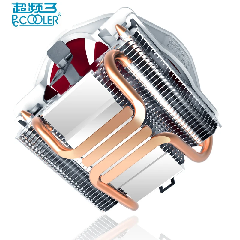 PCCOOLER 4 Медь тепловыми Процессор кулер для AMD Intel 775 1150 1151 1155 1156 радиатора 120 мм 4PIN