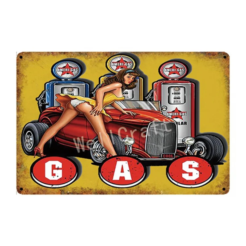 [WellCraft] Алмазный Texaco Route66 моторное масло Винтаж металлические знаки Бар Гараж