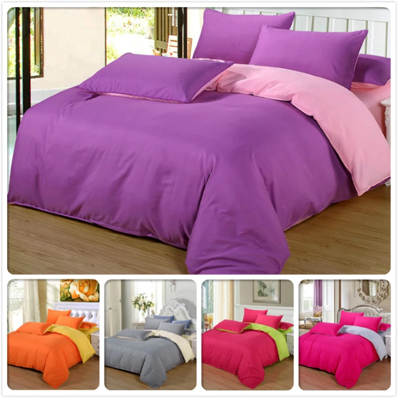 2018 New Style Pure Plain Color 4pcs Bedding Set Home Textile 1.5m 1.8m 2m 2.2m Bed Sheet King Queen Double Size Duvet Cover Kid | Дом и сад
