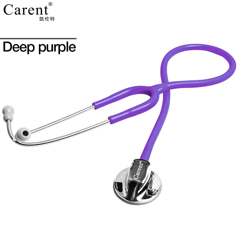 deep purple Carent профессиональный стетоскоп двойной медицинский silverback стетоскоп из нержавеющей стали для доктора медсестры, чтобы слушать сердцебиение плода - Цвет: deep purple