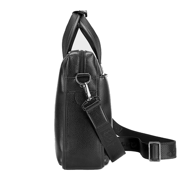 Однотонная мужская большая сумка через плечо портфель для ноутбука повседневные