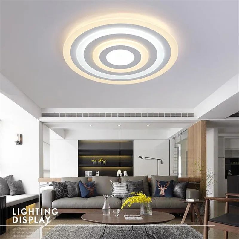 Современная светодиодный тратонкая светодиодная акриловая потолочная лампа