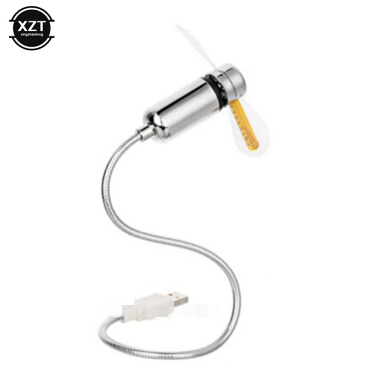 Мини USB Охлаждающий веер светодиодный часы в режиме реального времени дисплей