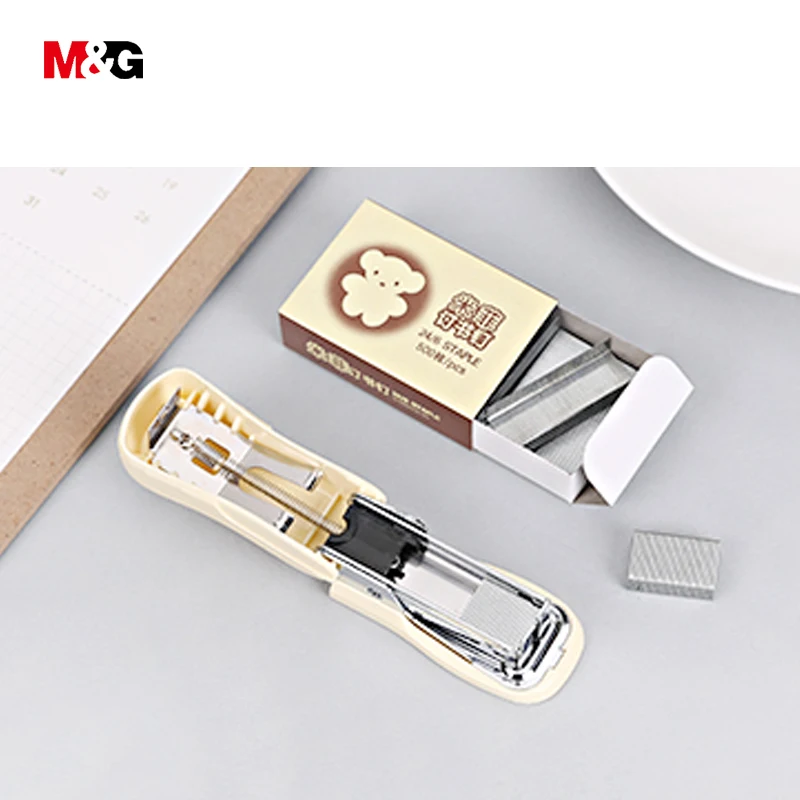 M &amp G оптовая продажа качественный Металлический мини-степлер для бумаги набор