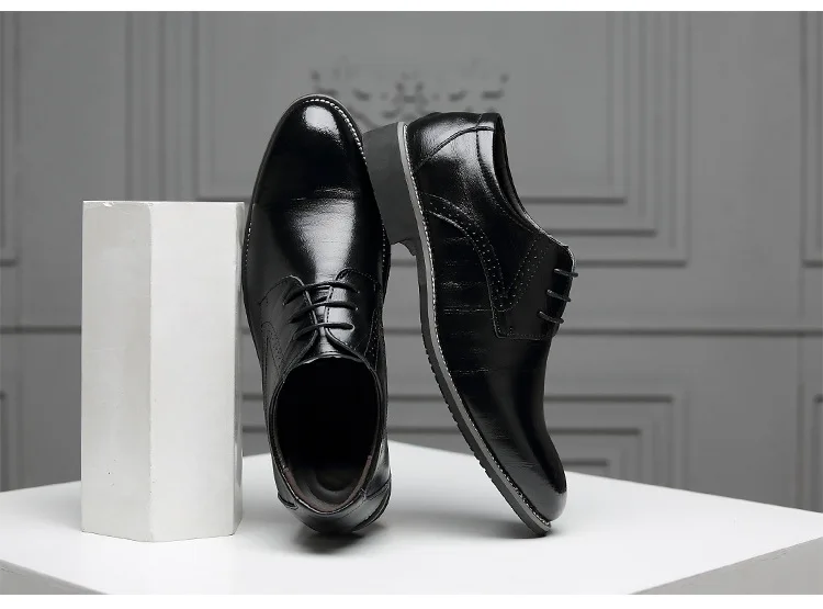Мужские кожаные туфли; zapatos hombre; офисные Мужские модельные туфли; повседневные свадебные туфли в итальянском стиле; туфли дерби; большие размеры; 638