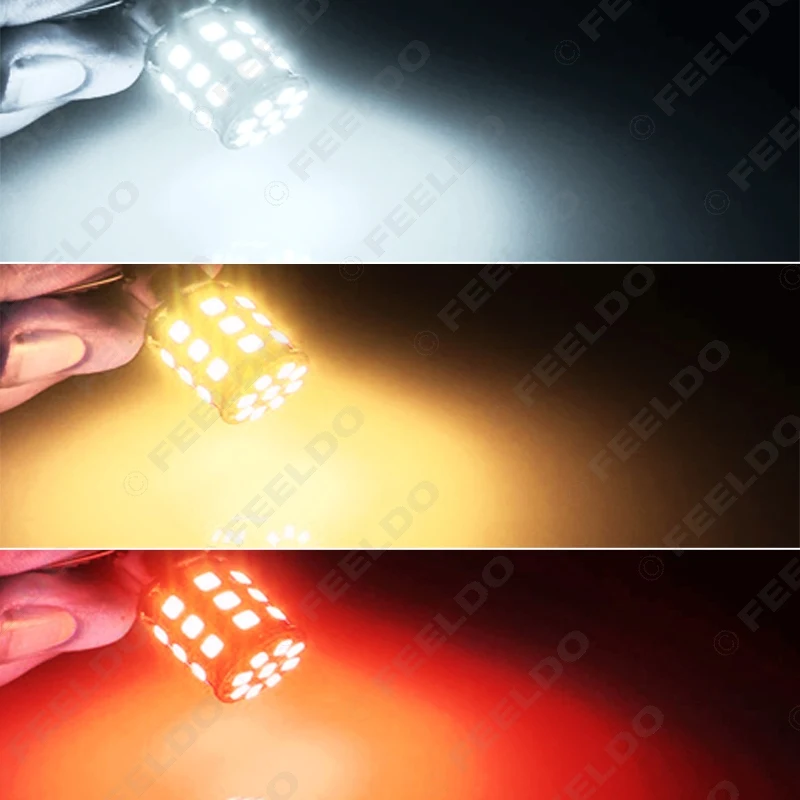 FEELDO 2 шт. T20 7440 33LED 2835smd автомобильные тормозные парковочные огни поворотные