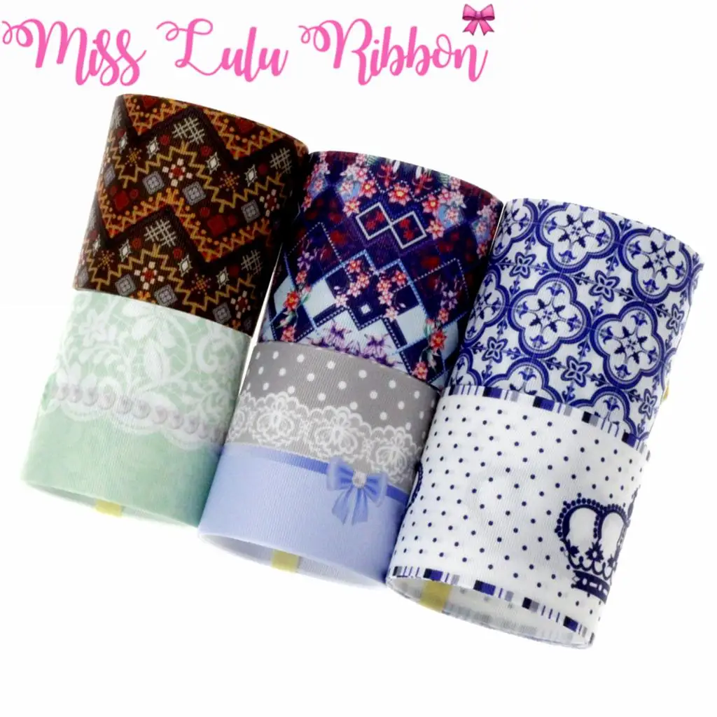 

16 мм-75 мм в стиле ретро с геометрическим принтом короны, без рукавов, для детей, с полоской напечатан Grosgrain ленты/лента в горошек изготовление...