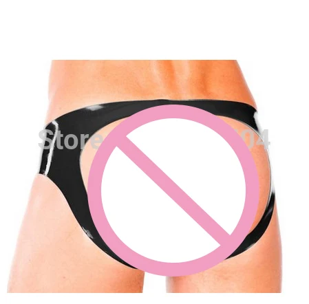 Новинка 2017 экзотическое нижнее белье Горячие мужские черные латексные Открытые