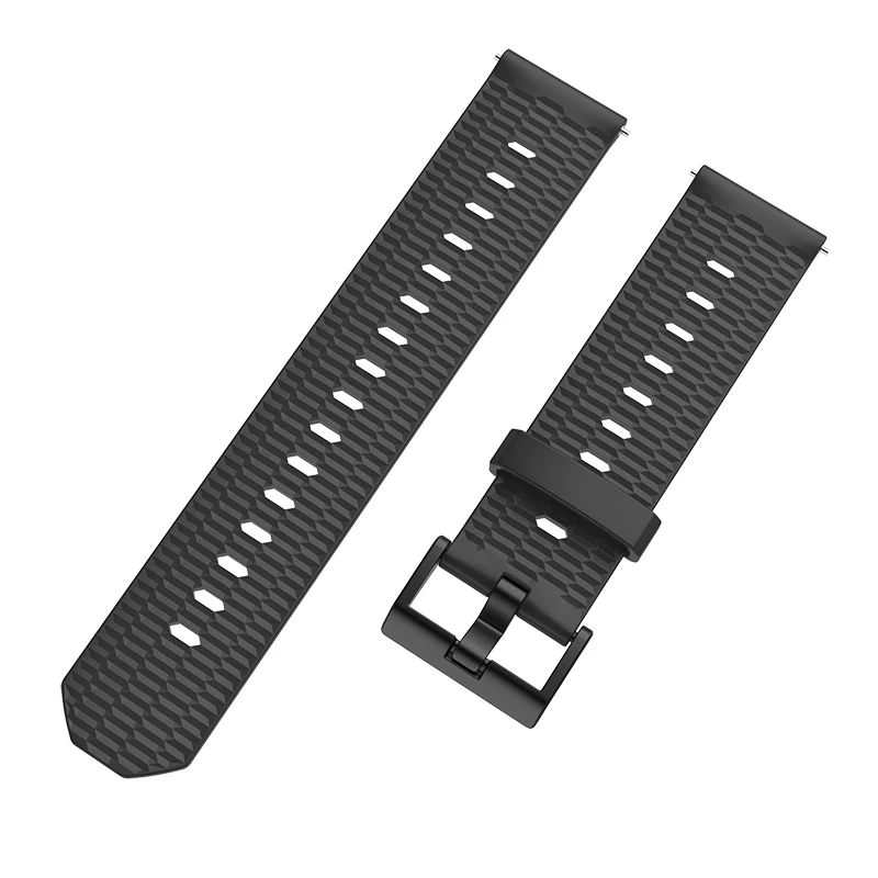 Black Ремешок 20 мм 22 мм для Xiaomi Huami Amazfit GTS Bip BIT PACE Stratos 2 Lite, браслет, аксессуары, ремешок для часов, силиконовый ремешок - Цвет: Black