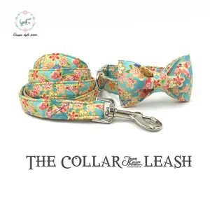 Ошейник с галстуком-бабочкой и поводком для собак и кошек, ожерелье XS-XL