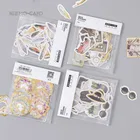 45 шт.упак. перо бронзовая серия детские канцтовары декоративный дневник этикетки упаковка декоративные Скрапбукинг DIY наклейки