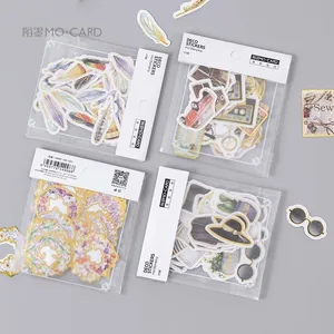 45 шт.упак. перо бронзовая серия детские канцтовары декоративный дневник этикетки упаковка декоративные Скрапбукинг DIY наклейки