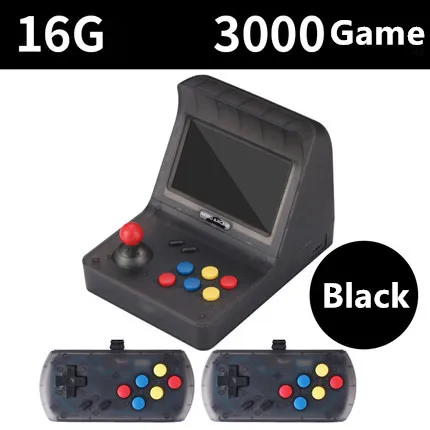 Black Ретро аркадная мини-игровая консоль 4,3 дюймов, встроенный в 3000 игр, портативная игровая консоль, семейная детская Подарочная игрушка для рождественского подарка - Цвет: Black