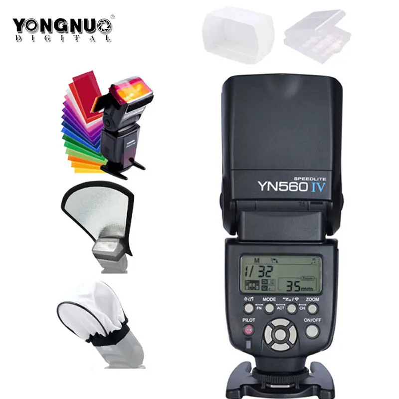 Фото Звуковой индикатор Yongnuo YN560IV YN560 IV YN 560 Flash Speedlite 1/200 S-1/20000 S для Canon Nikon Olympus Pentax Wireless Звуковой индикатор Yongnuo YN560IV YN560 IV YN 560 Flash Speedlite 1/200 S-1/20000 S для Canon Nikon Olympus Pentax Wireless