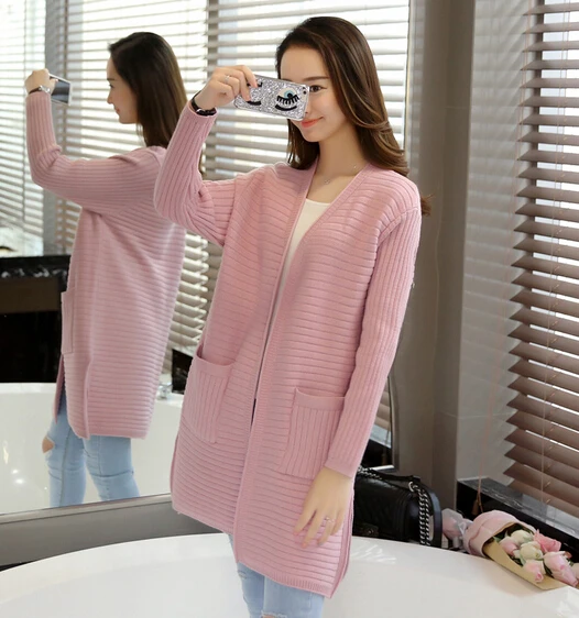 Модные женские свитера новинка 2017 осенний кардиган свитер вязаные Хлопковые