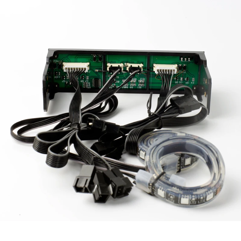 ALSEYE PC контроллер вентилятора 6 каналы кулер вентилятор охлаждения скорость и контроллер RGB с двойной магнитной RGB свето