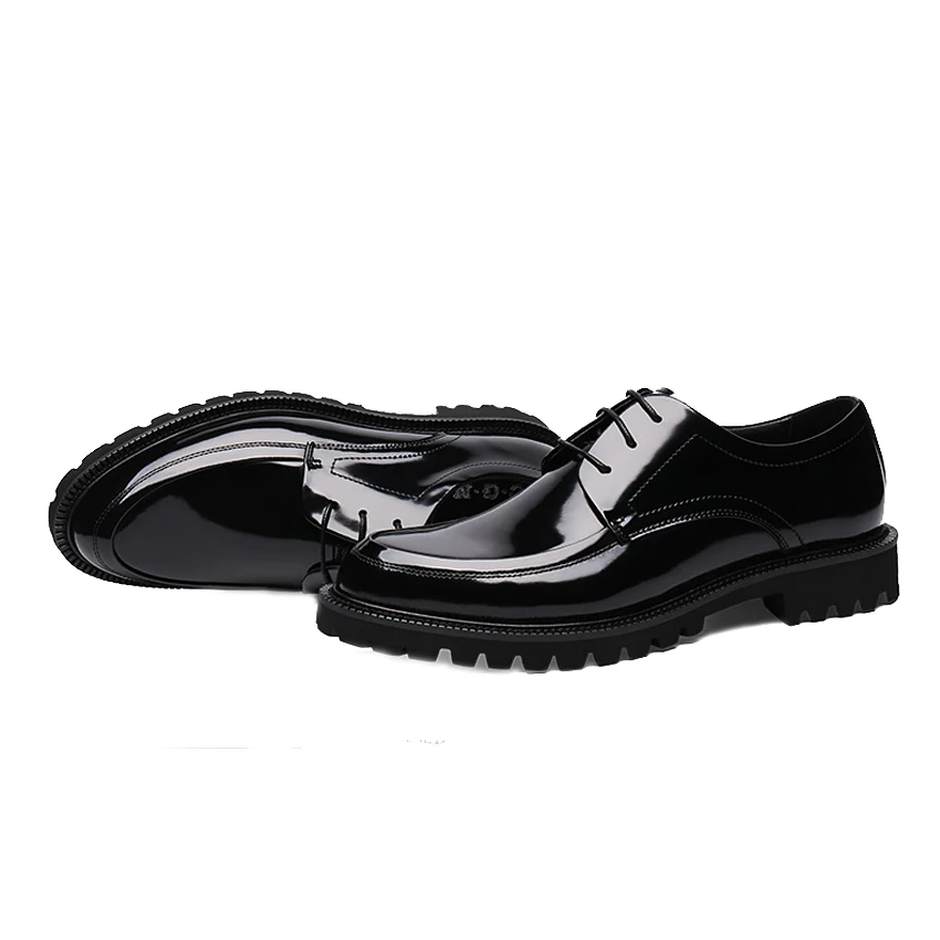 Туфли мужские из лакированной кожи удобная обувь для свадьбы/Вечеринки Дерби