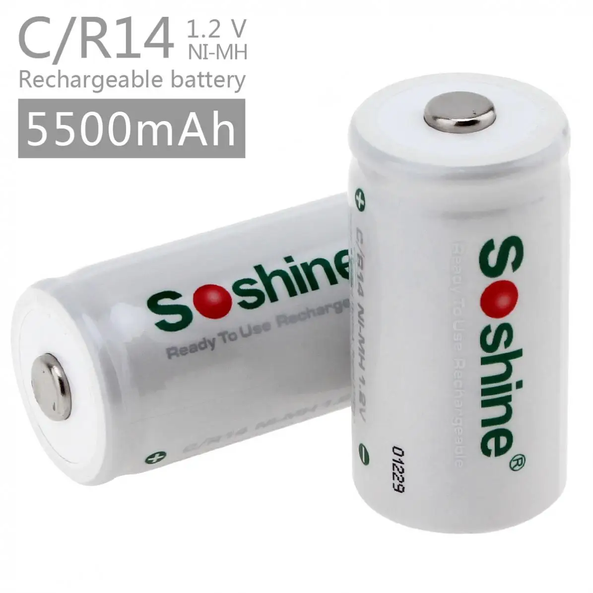 2 шт./компл. аккумуляторная батарея Soshine C размера ni mh 1100 5500 мАч LR14 для пульта
