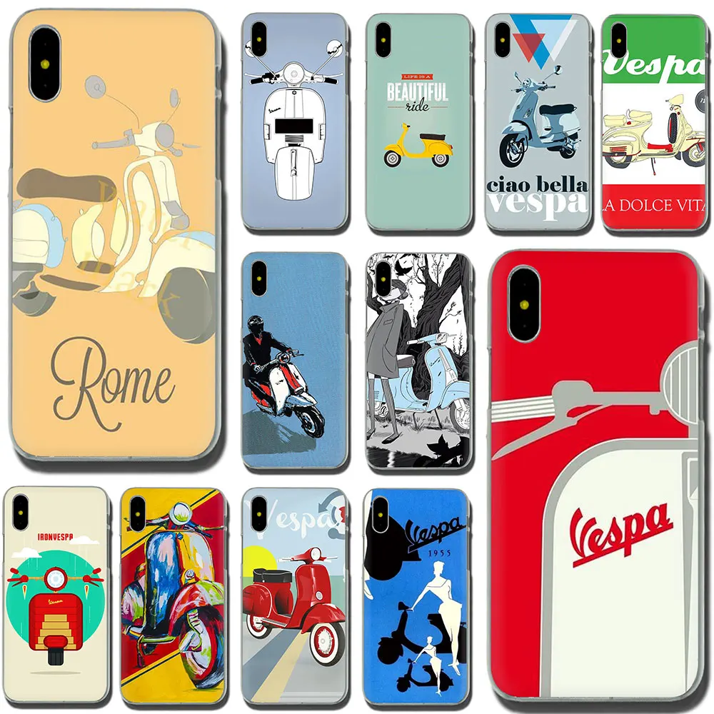 Жесткий чехол Vespa Scooter для телефона iPhone SE 2020 11 Pro 6 6S Plus 7 8 X XS XR Max|Бамперы| |