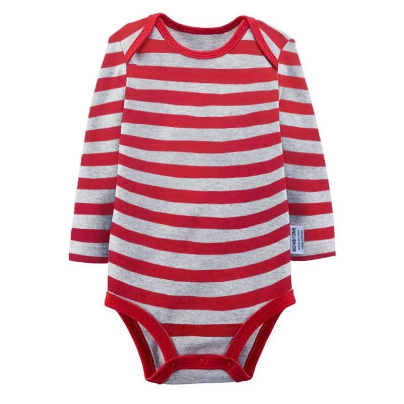 Новинка 2016 года боди для маленьких девочек с длинными рукавами в полоску круглым