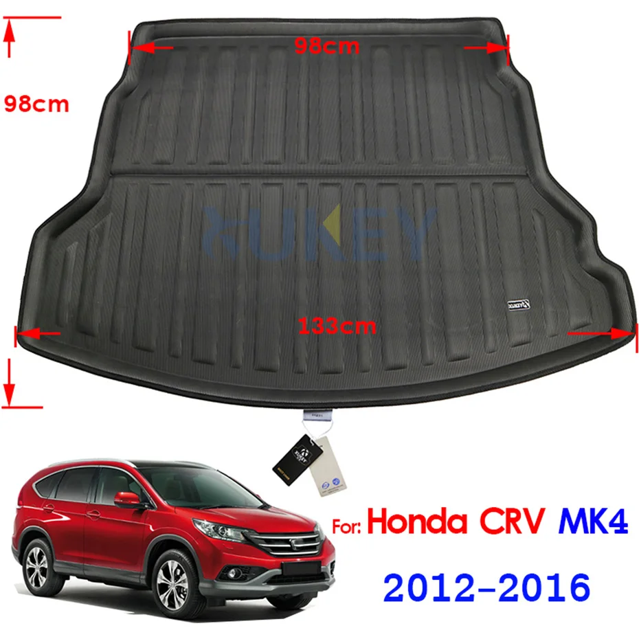 CRV 2012-2016 Для Honda CRV CR-V 2002- водонепроницаемый Грузовой лоток для багажника лайнер для багажа задний багажник напольный коврик ковер с учетом MK2 3 MK4 MK5 - Название цвета: CRV 2012-2016