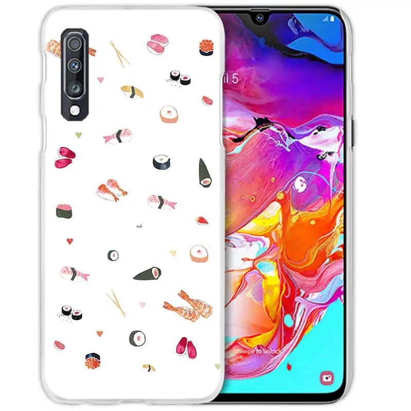 07 Цветной чехол для samsung Galaxy A50 A70 A20e A40 A30 A20 A10 A8 A6 Plus A9 A7 жесткий прозрачный чехол для телефона из поликарбоната - Цвет: 07