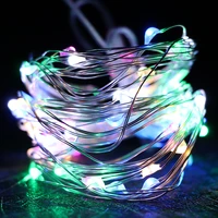 123510m 10 100 leds fairy lights new year led string light christmas garland silver wire for indoor xmas wedding decoration