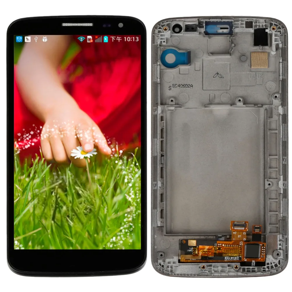 Для LG G2 Mini lcd D620 D618 lcd дисплей кодирующий преобразователь сенсорного экрана в сборе запасные части с рамкой для LG G2 mini display