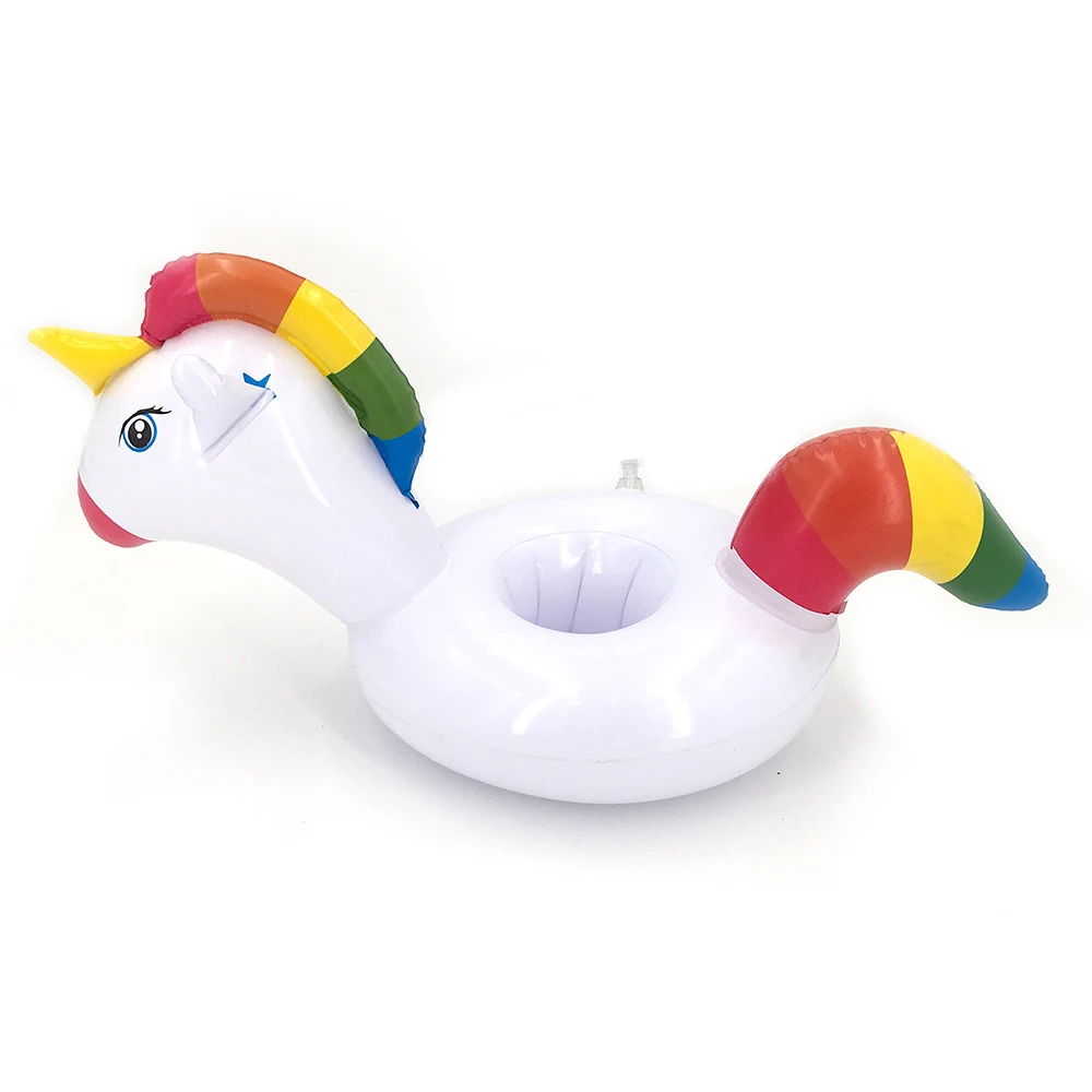 colorful horse Мини-плавающий держатель для чашки, надувные игрушки для бассейна, вечерние детские игрушки для воды, украшение, надувной бассейн, поплавок, держатель для напитков - Цвет: colorful horse