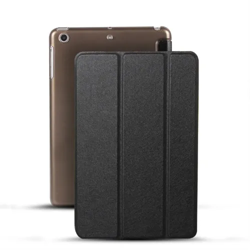 Черный Чехол для iPad Air 1 Air 2 9,7 дюйма, чехол из искусственной кожи, ультра тонкий, легкий, умный, прорезиненный чехол для нового iPad - Цвет: Черный