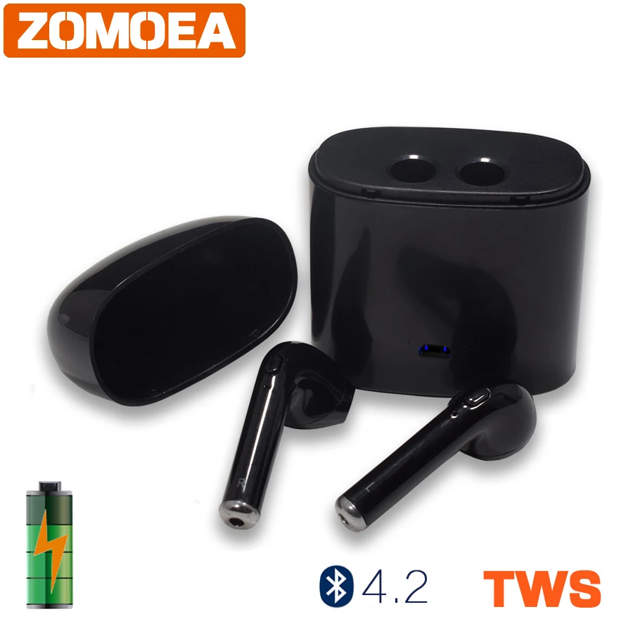 Zomoea Беспроводной Bluetooth двойной Наушники для близнецов наушники музыке стерео