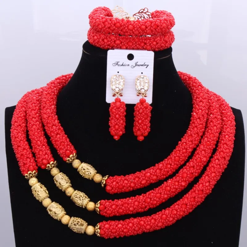

4UJewelry Costume Jewellery Set Beige and Gold Bridal Jewelry Sets Crystal Indian Dubai Necklace Set of jewelry For Ladies 2018