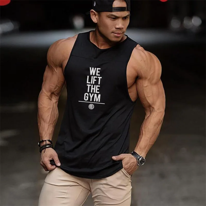 Muscleguys, одежда для бодибилдинга, Мужская Облегающая рубашка, майка для тренажерного зала, майка для мужчин, жилет для фитнеса, Мужская одежда, Лоскутная майка