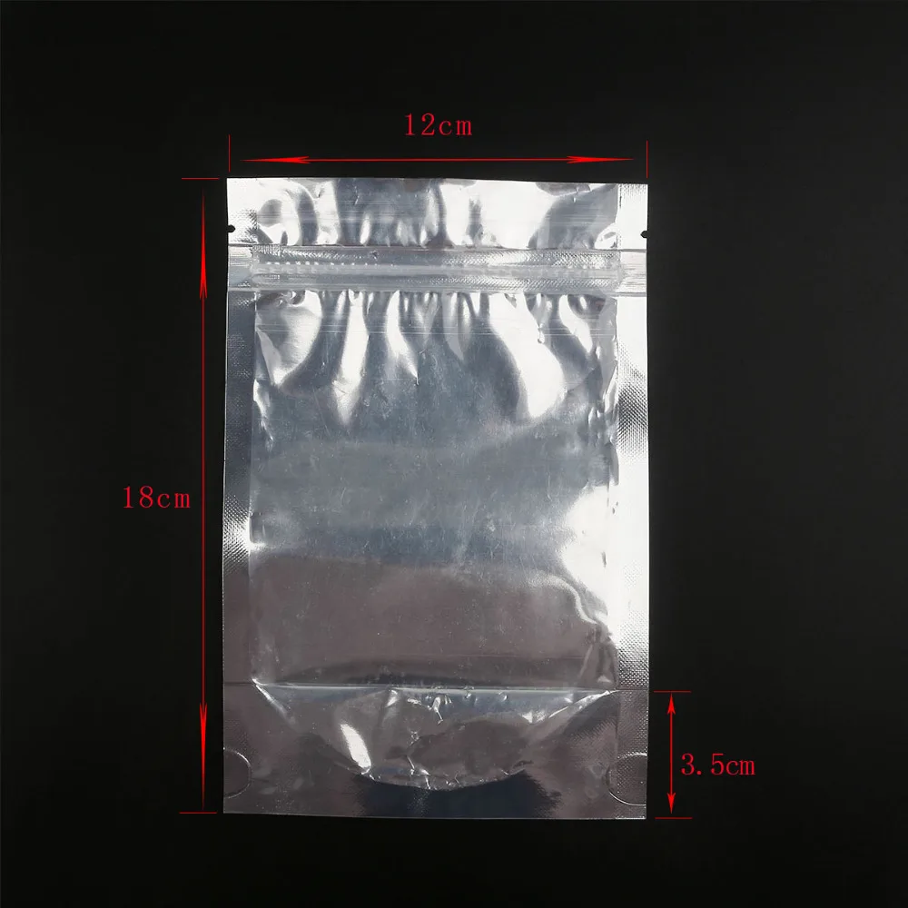 10 шт. прозрачный Алюминий Фольга сумка самозапечатывающийся Ziplock застежки-молнии упаковочный пакет для еды в розницу Resealable упаковочный пакет для выпечки мешок