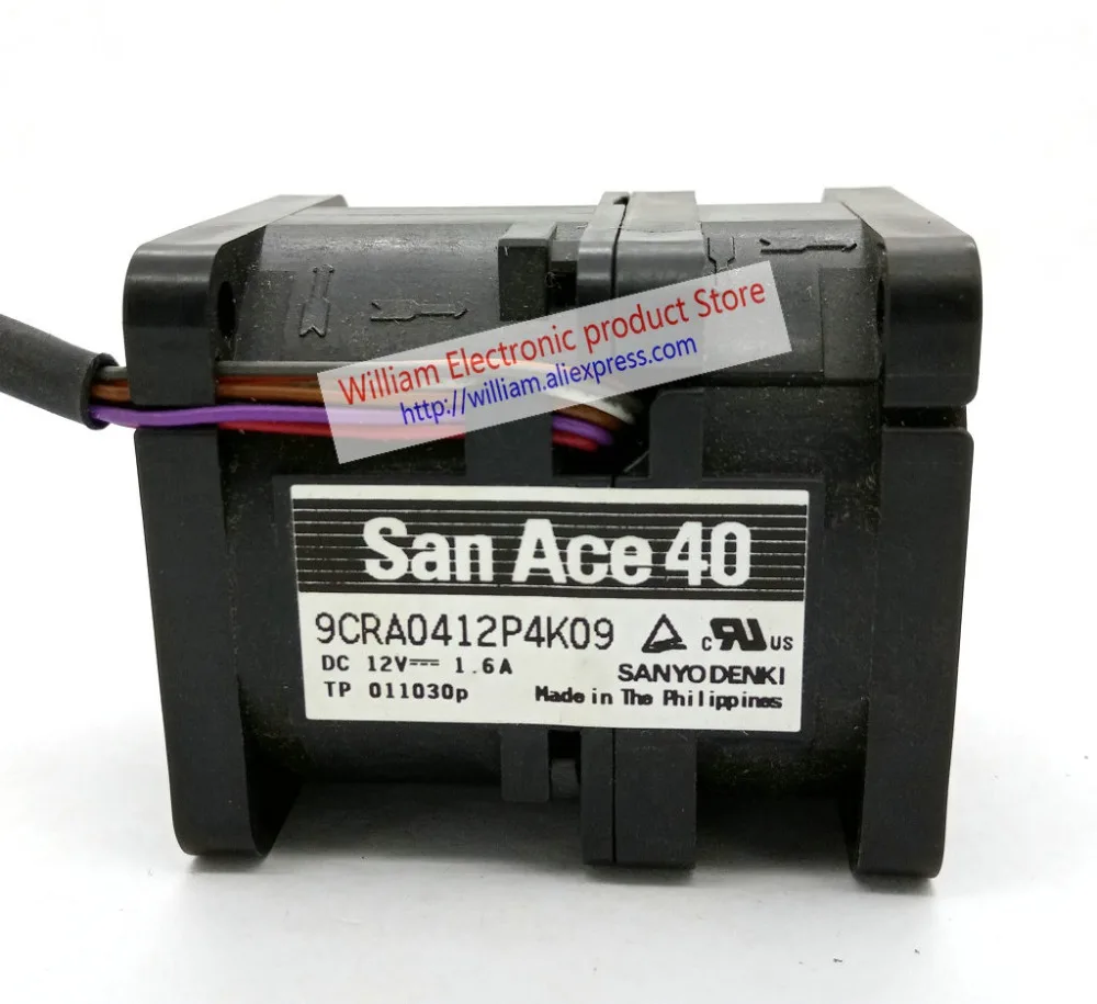 

New Original Sanyo 9CRA0412P4K09 DC12V 1.6A 40x40x48MM Computer Server cooling fan