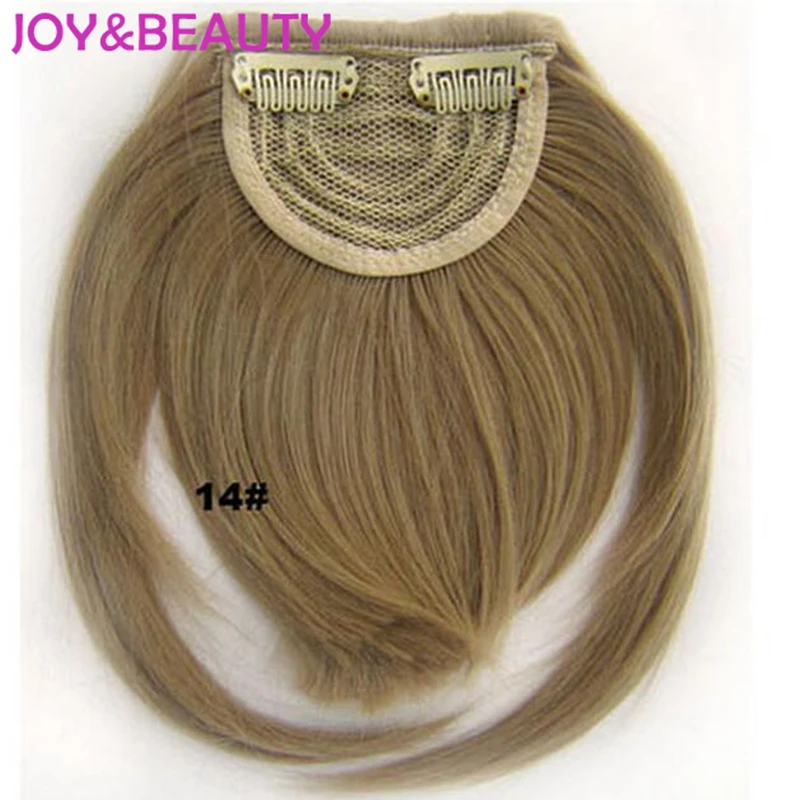 JOY& BEAUTY волосы синтетические волосы Striaght челка клип на зажиме спереди Аккуратные взрыва высокая температура волокно 6 дюймов длинные