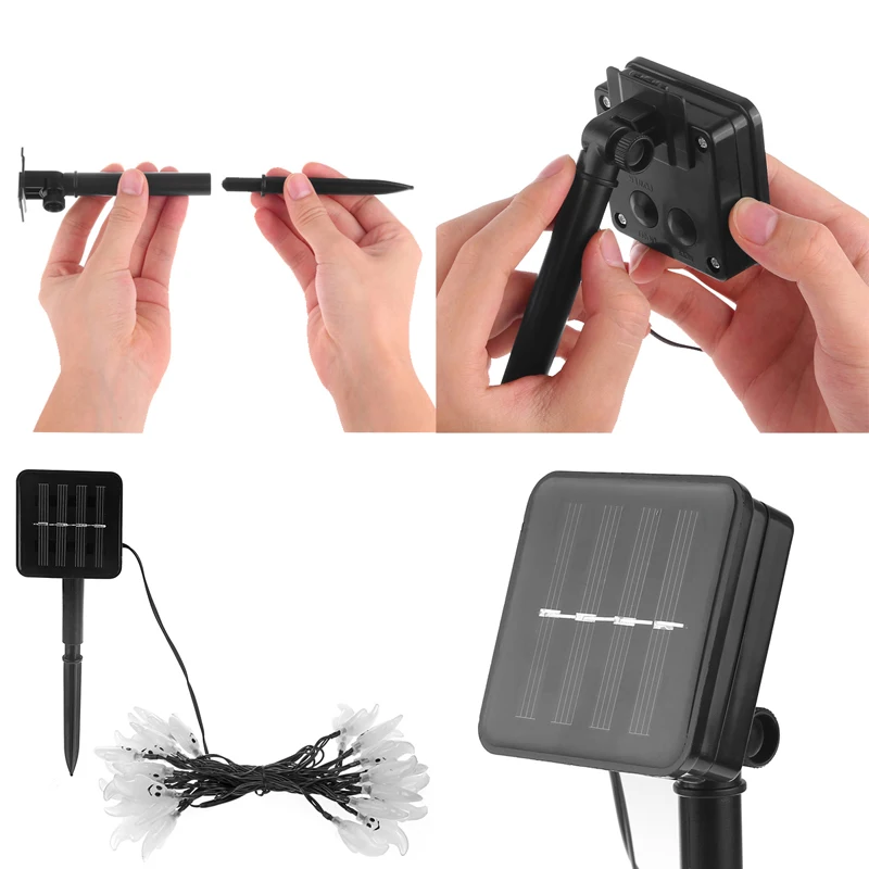 Солнечная приведенная в действие светодиодный наружные огни 6 м 30 s Ghost Фея полосы