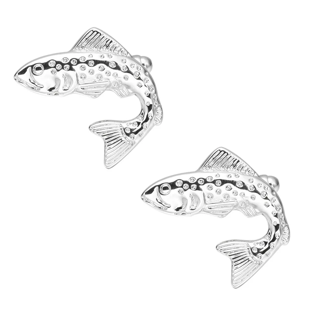 Серебристые запонки для мужских рубашек высокое качество животных модный бренд