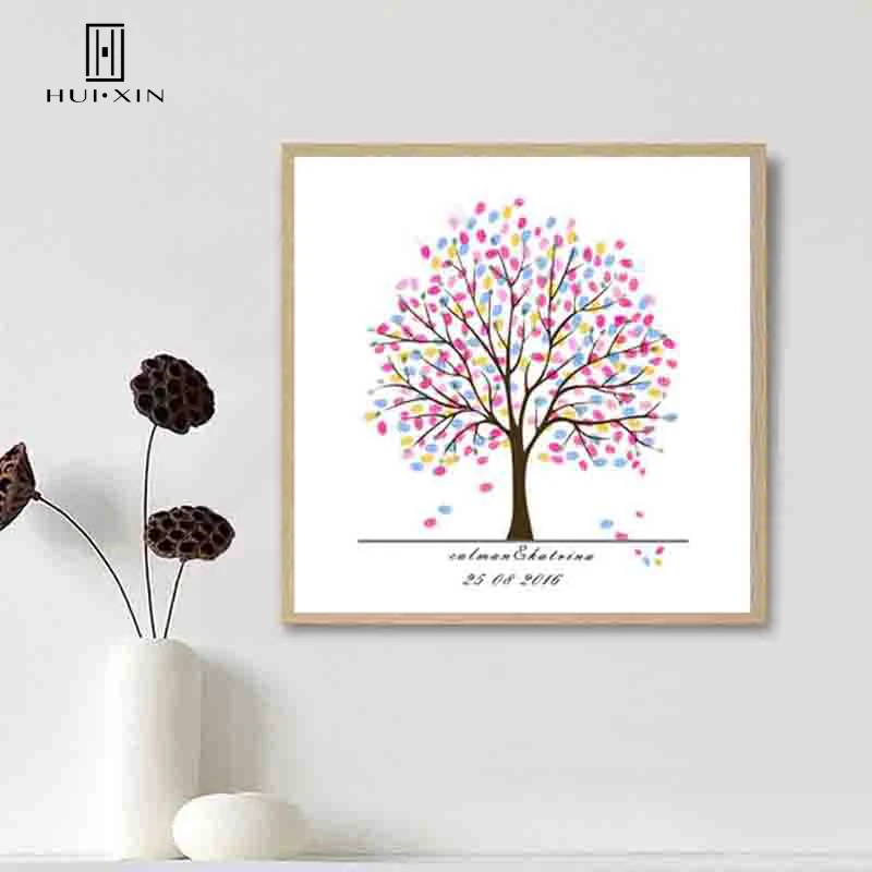 DIY Fingerprint Guestbook Souvenir Blooming Tree Best Present for Bithdays Wedding Anniversary Party Special Wall Decoration | Дом и сад