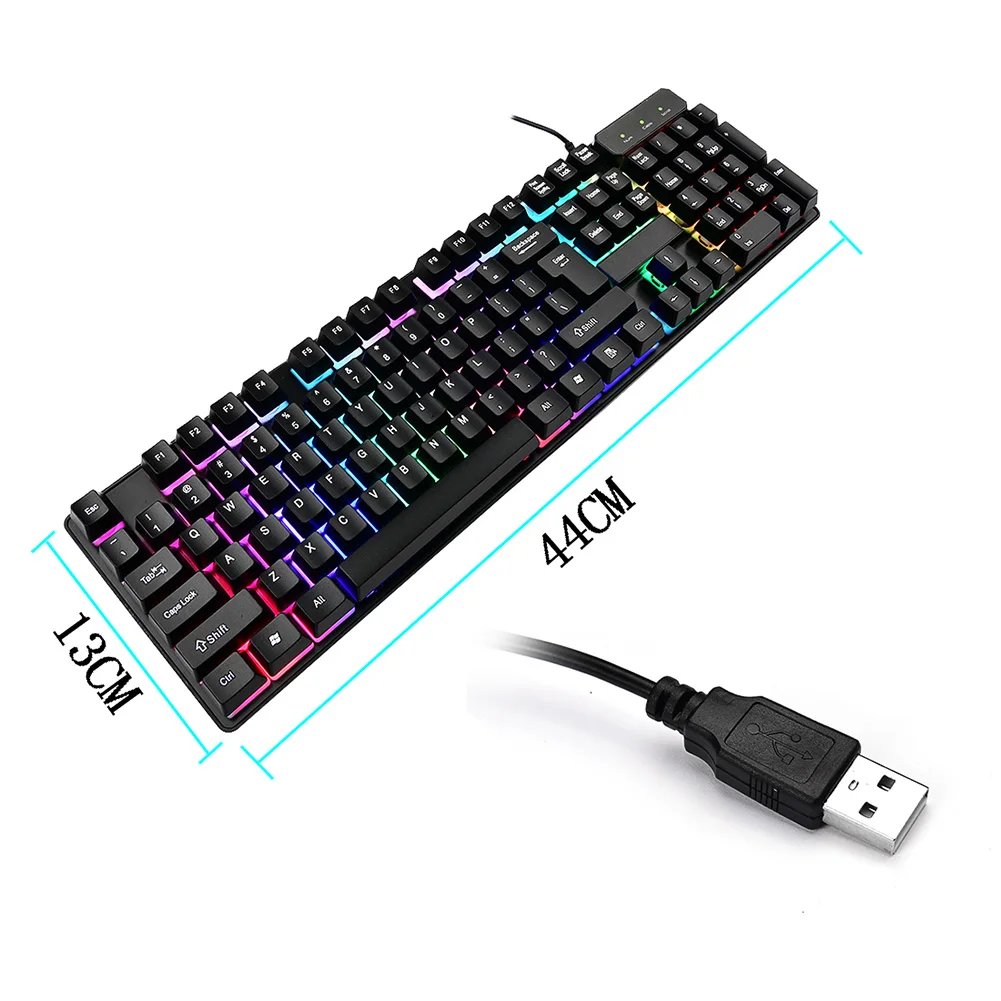 Водонепроницаемая Проводная клавиатура USB цветная для планшета универсальная