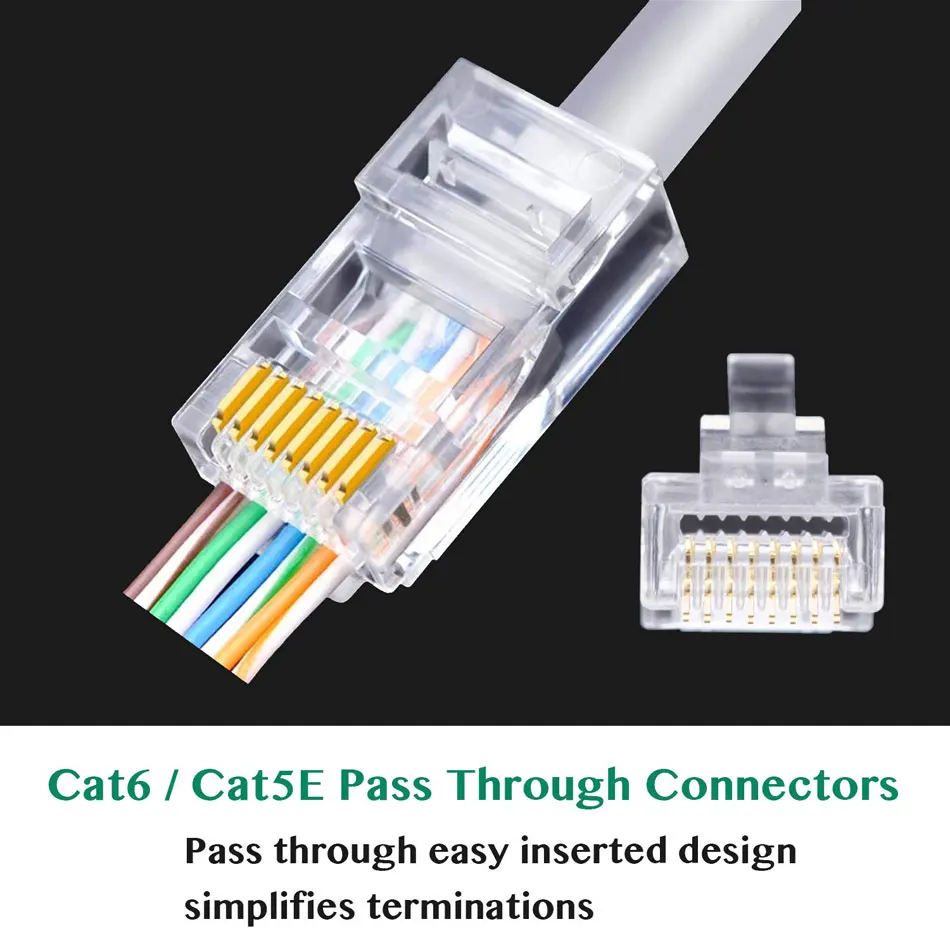 EZ rj45 разъем cat6 rj 45 ethernet Кабельный cat5e utp 8P8C cat 6 сетевой 8-контактный