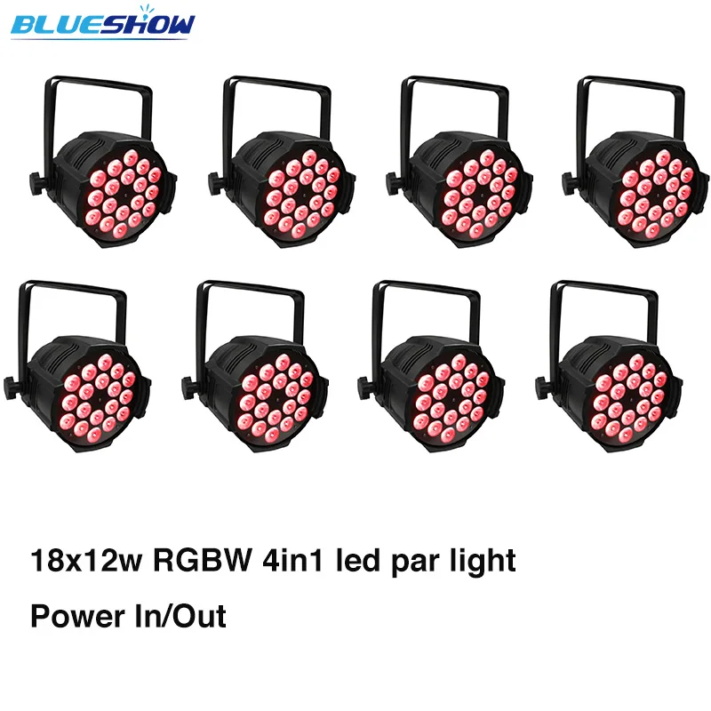 8 шт. Par Светильник Светодиодный 18x12 Вт RGBW 4in1 диско светильник Quad светодиодный DMX