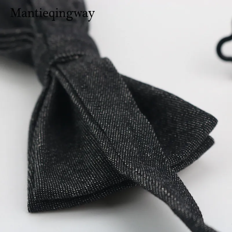 Бренд Mantieqingway бабочку и платки набор Ковбой Стиль Denim & Цветочный хлопок галстук с