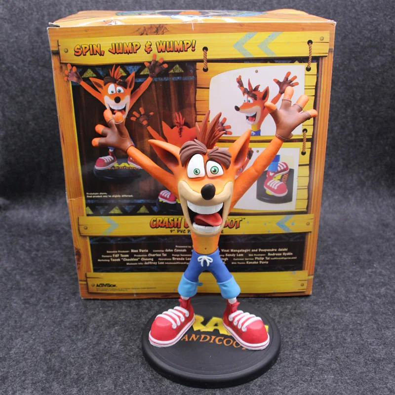 Аниме крушение Bandicoot фигурка игра крушение ПВХ Коллекционная модель игрушки 22,5 см