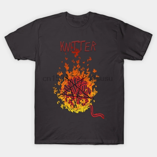 Men tshirt Short sleeve Thrash Metal Knitter Knitting T Shirt One neck Women t-shirt | Мужская одежда