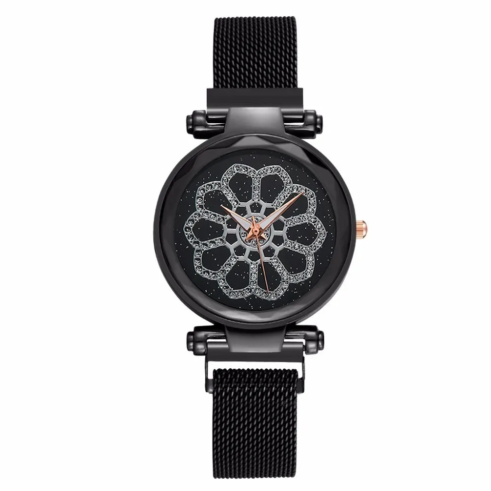 Женские кварцевые часы со звездным небом с магнитной пряжкой|Женские наручные