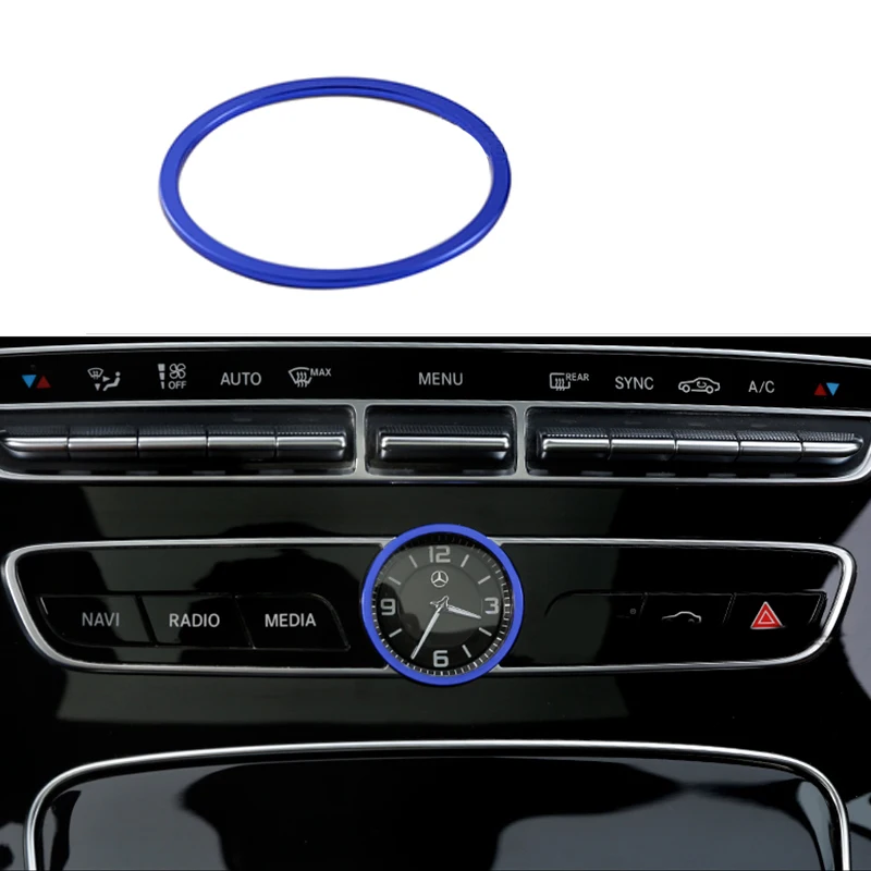Центральной консоли кольцо-часы Накладка для Mercedes-Benz C Class W205 2015-2016 &amp E W213 2017 |